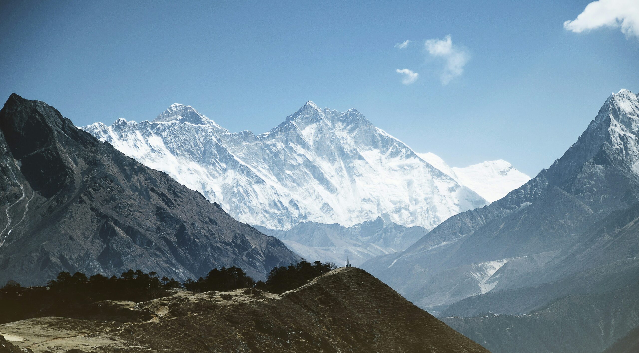 Trail marker in the Everest region of Nepal