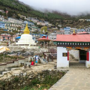 Namche Bazaar, on the trail from Phaplu to Everest Base Camp, Nepal
