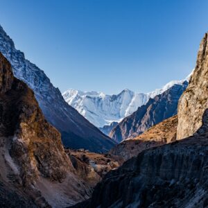 A mountain trail in the Phu region of Nepal, near the Tibetan border