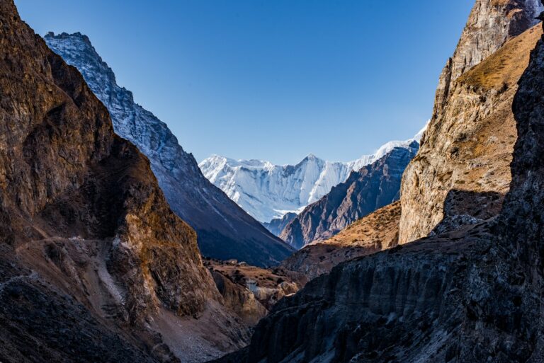 A mountain trail in the Phu region of Nepal, near the Tibetan border
