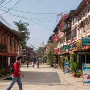 The bazaar street in Bandipur, Nepal