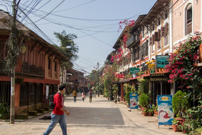 The bazaar street in Bandipur, Nepal