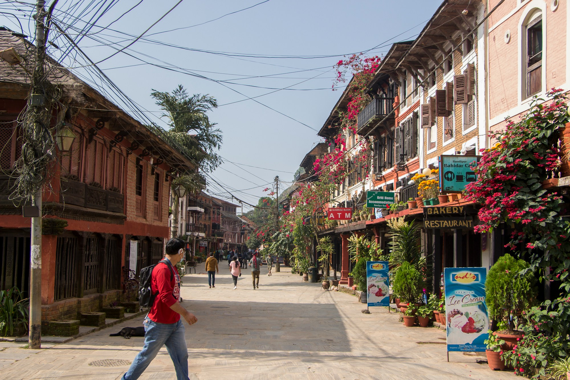 The bazaar street in Bandipur, Nepal