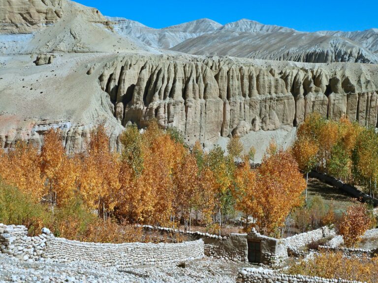 The walled town of Lo Manthang in Upper Mustang, Nepal