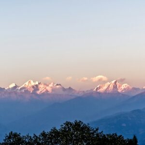 The Himalayan range seen from Nagarkot, on the rim of the Kathmandu valley