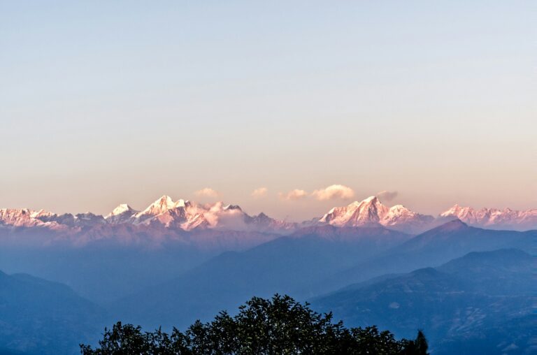 The Himalayan range seen from Nagarkot, on the rim of the Kathmandu valley