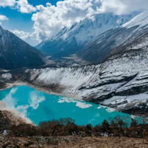 Alpine lake in the Nepal Himalaya