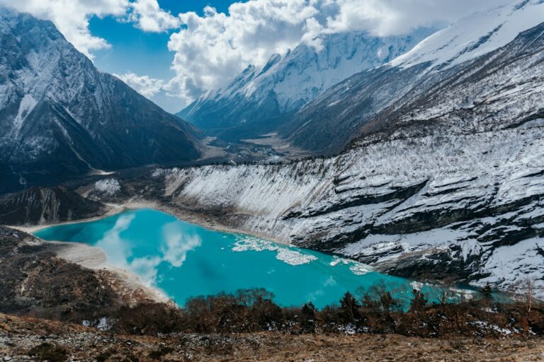 Alpine lake in the Nepal Himalaya