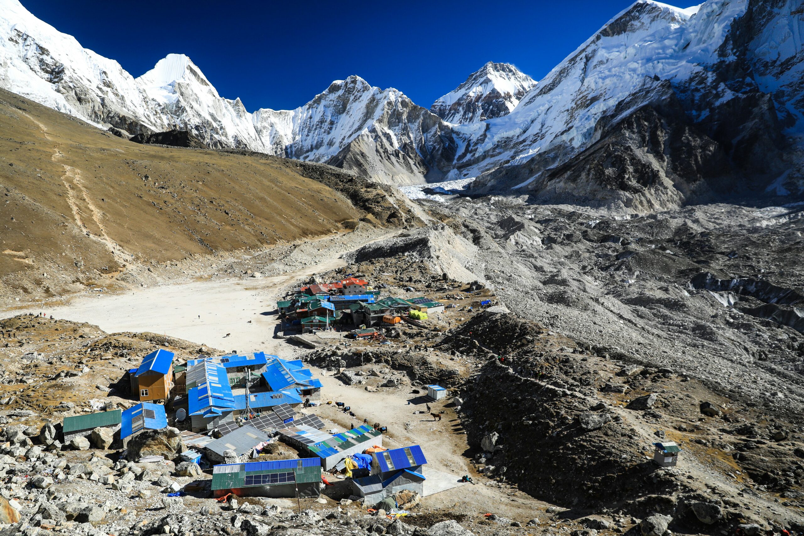 Gorak Shep in the Khumbu, on the approach to Lobuche East, Nepal