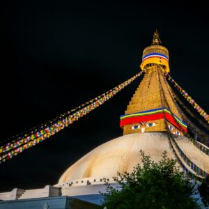 Boudhanath Stupa at dusk, Kathmandu