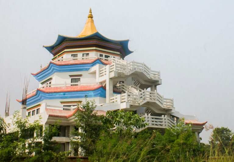 The Korean monastery in the monastic zone at Lumbini, Nepal